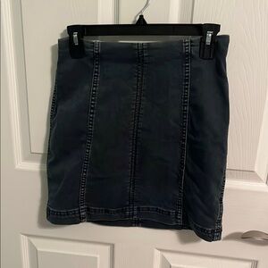 Free People Black Pencil Mini Skirt